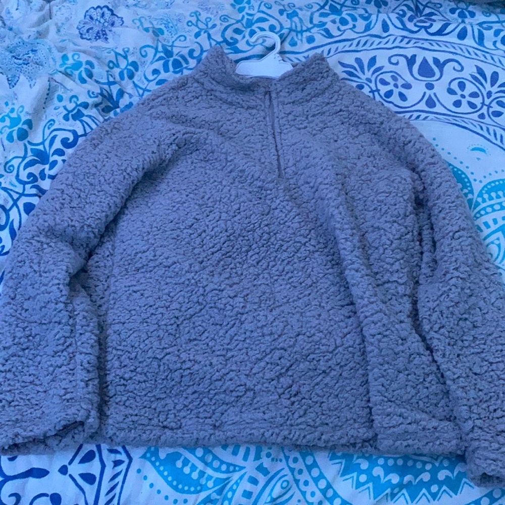 Cream colored large teddy jacket